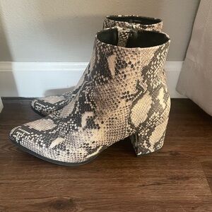 Steve Madden Snakeskin Ankle Boots
